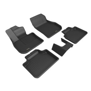Mini Countryman Floor Mats - 1st and 2nd Row - 3D MAXpider - Kagu Series - Black - `24-`27
